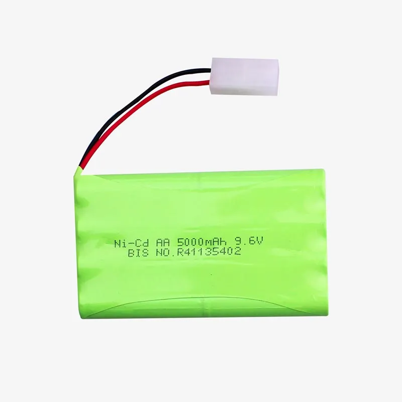 5000mAh 9.6v Ni-Cd AA Cell Battery Pack with 2-pin C20 Connector for Cordless Phone, Toys, Car, DIY Project Battery