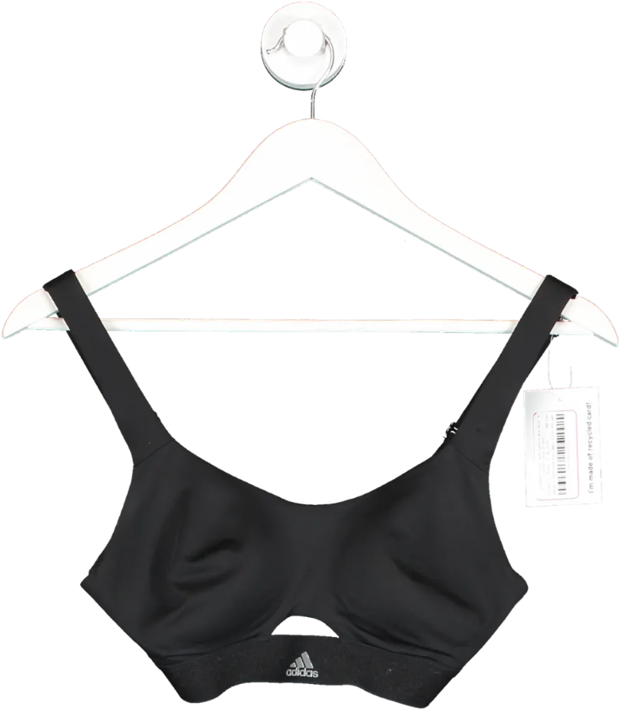 adidas Black Stronger For It Soft Sports Bra With Convertible Straps No Size