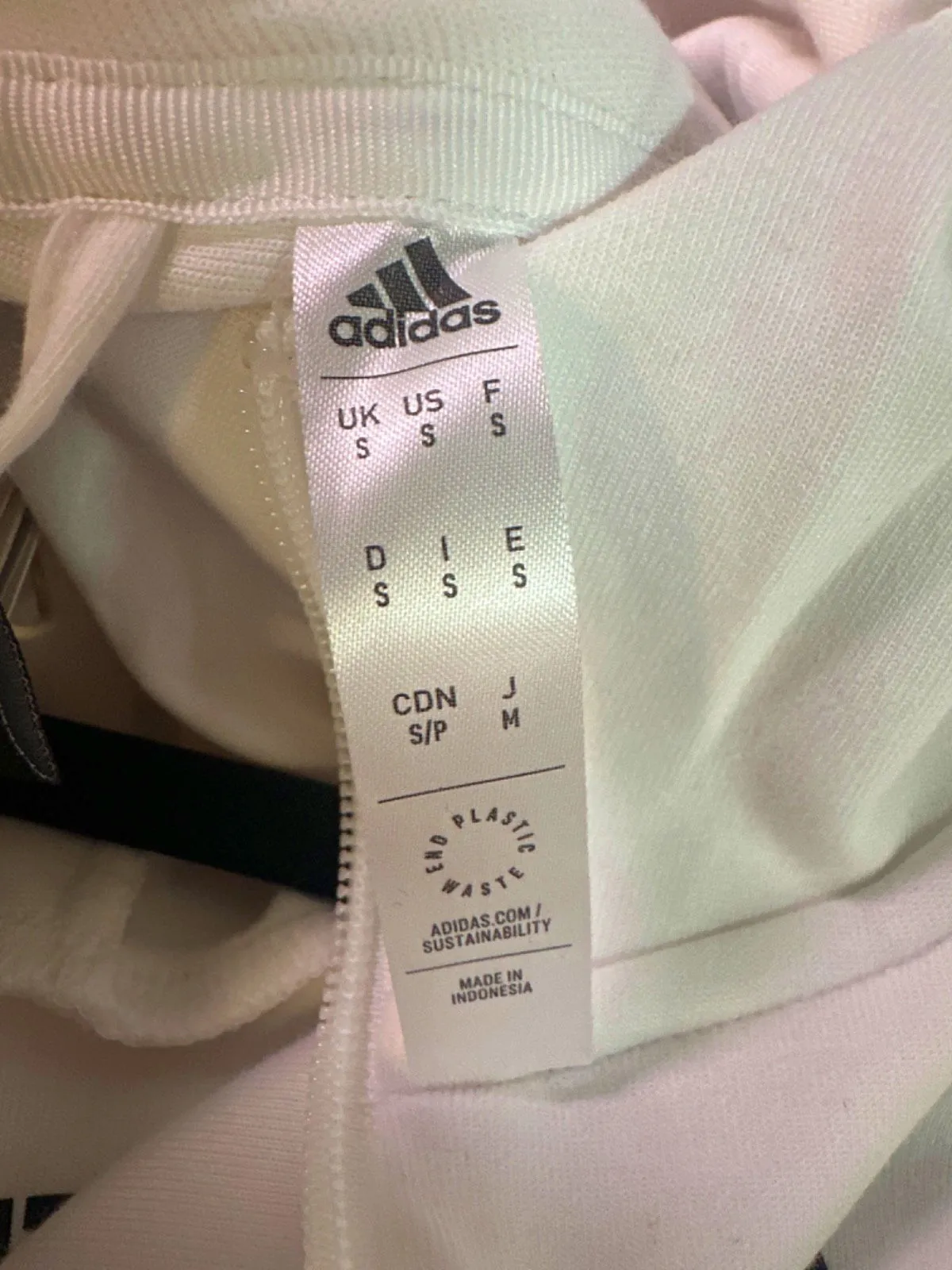 Adidas White M Z.N.E. Primeknit FZ Hoodie UK S