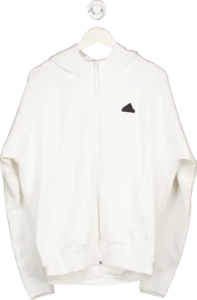 Adidas White M Z.N.E. Primeknit FZ Hoodie UK S