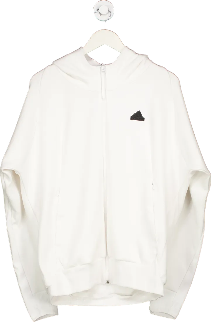 Adidas White M Z.N.E. Primeknit FZ Hoodie UK S