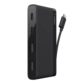 Belkin USB-C 4-PORT MINI HUB 3.0 Black