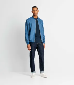 Blouson en lin indigo