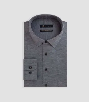 Chemise en jersey de coton anthracite chiné "Dylan"