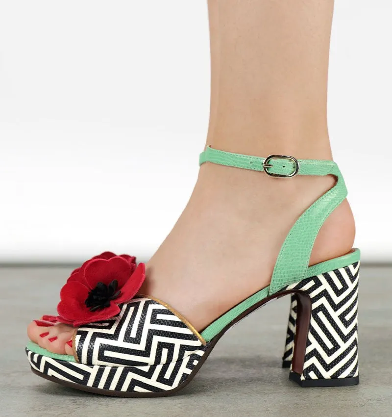 CHIE MIHARA | ZAPATOS DE VESTIR MUJER | KASKI MULTICOLOR | VERDE