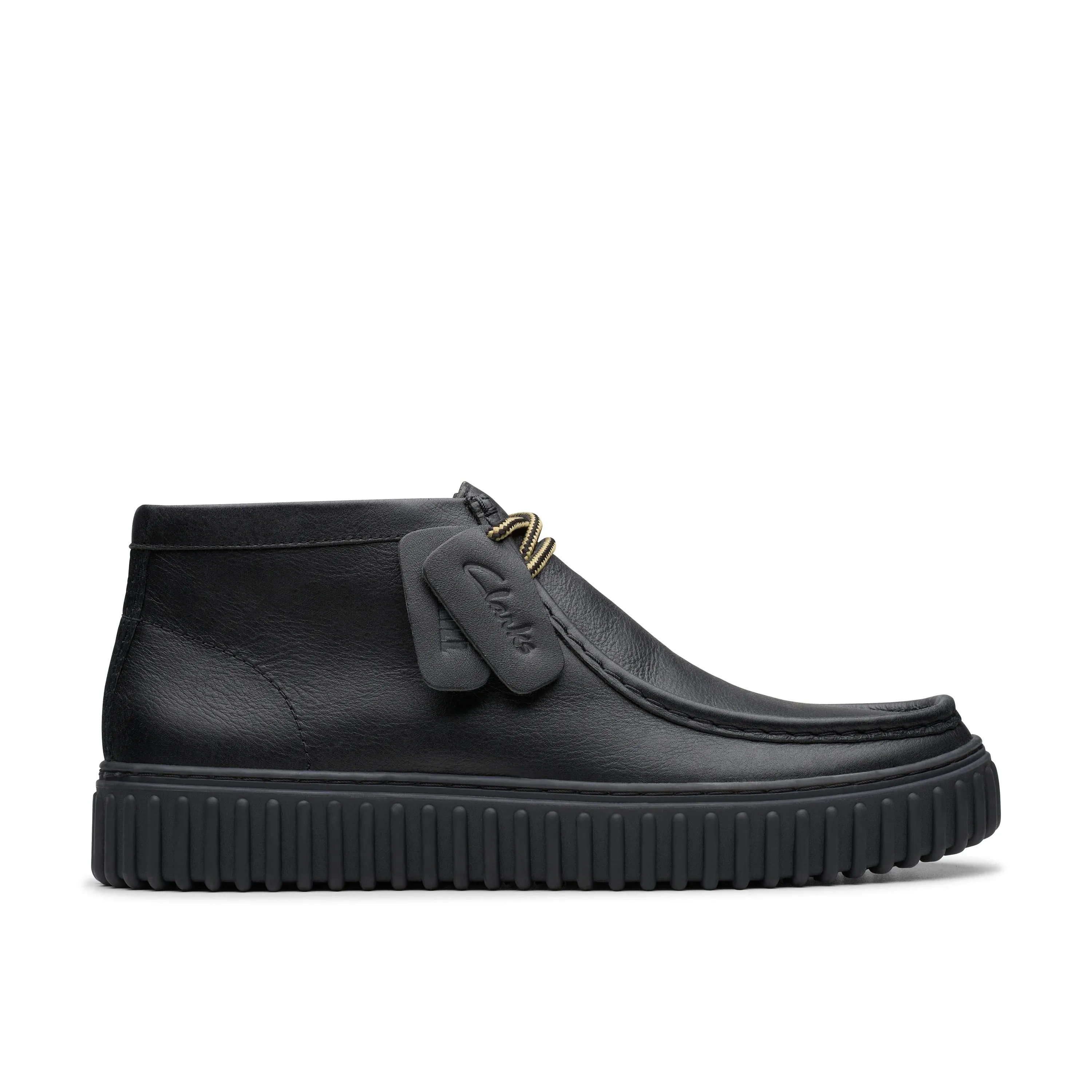 CLARKS | WALLABEE HOMBRE | TORHILL HI BLACK LEATHER | NEGRO