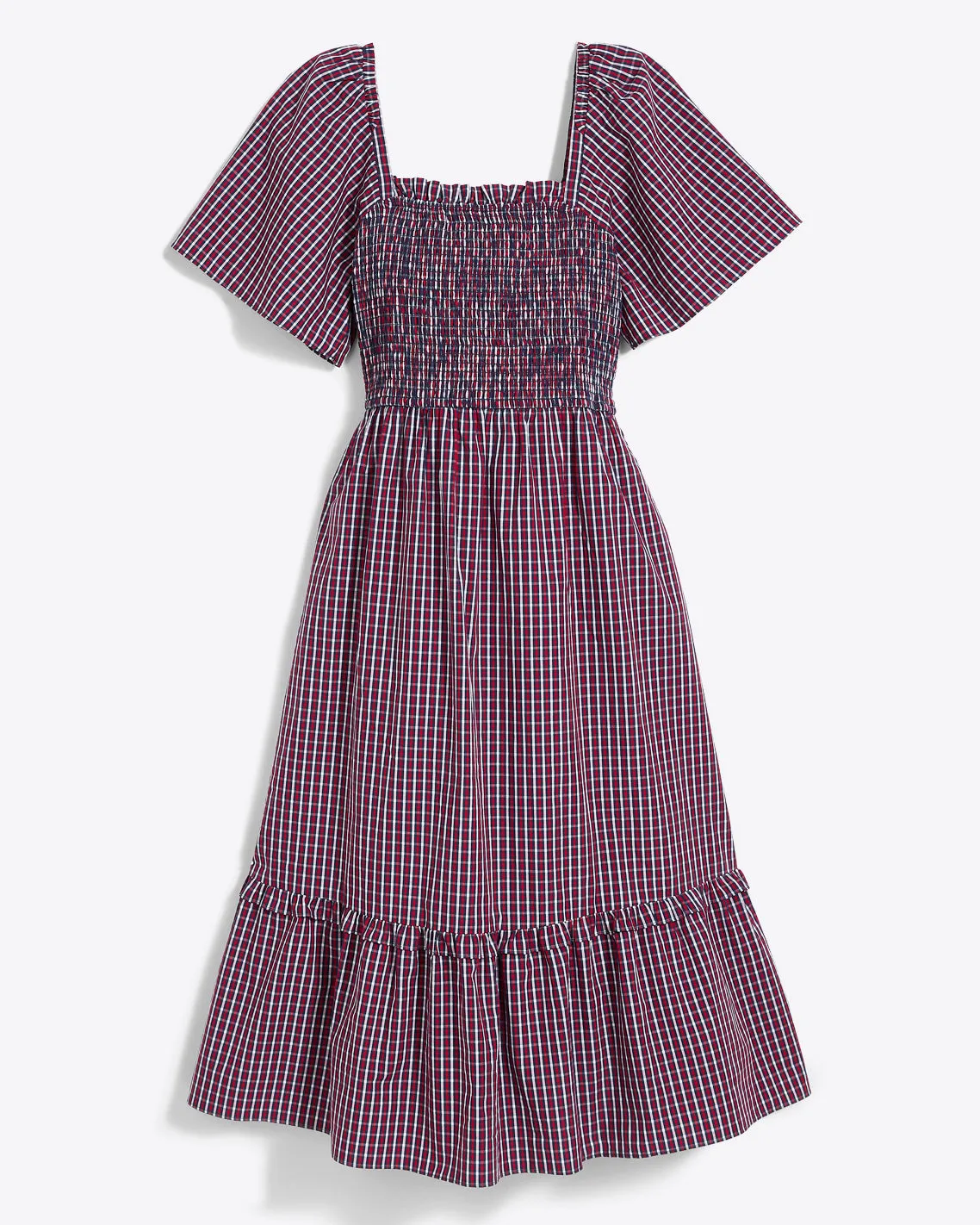 Deana Smocked Dress in Picnic Plaid