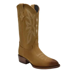 JOE BOOTS  600C TAN Men's Western Boots: J Toe Cowboy boots in Genuine PRIME Leather