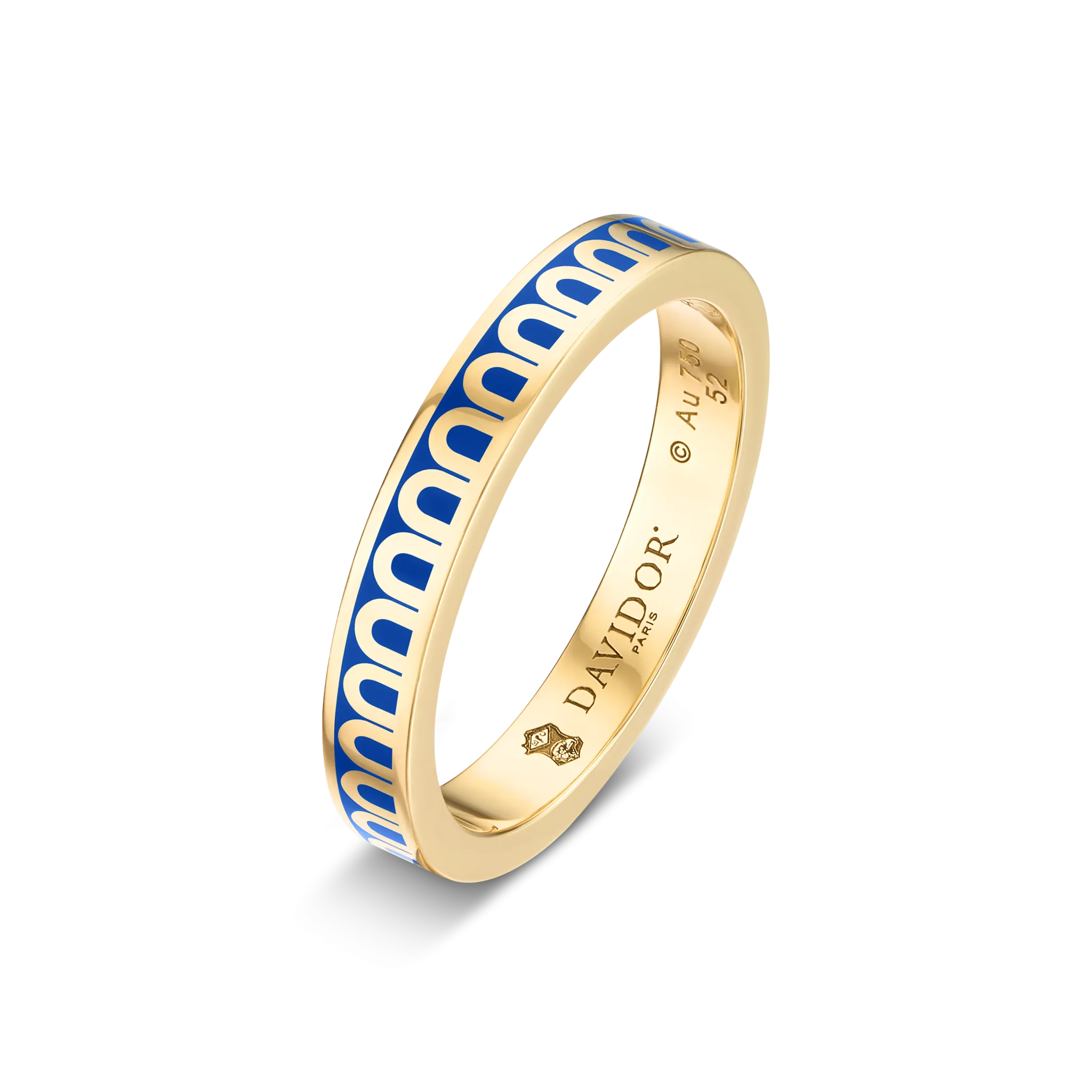 L'Arc de DAVIDOR Ring PM, 18k Yellow Gold with Riviera Lacquered Ceramic