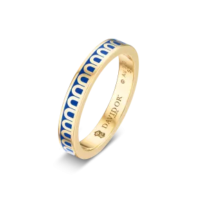 L'Arc de DAVIDOR Ring PM, 18k Yellow Gold with Riviera Lacquered Ceramic