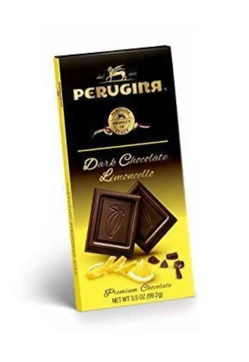 LEMON DARK CHOCOLATE BAR - PERUGINA LIMONCELLO PREMIUM ITALIAN - 3OZ Bars ( Case Of 12 )