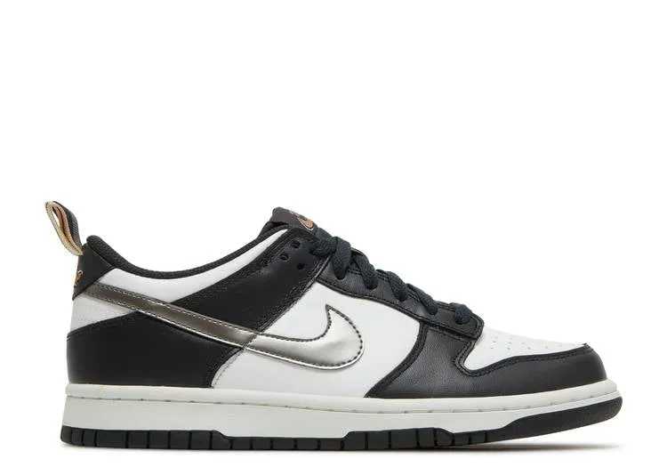 Nike Dunk Low GS "BLACK WHITE METALLIC" DH9764 001