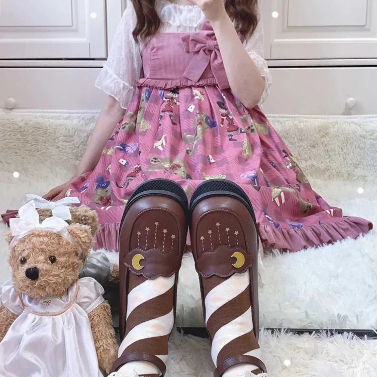 Sohiwoo Lolita shoes tea party kawaii princess kawaii shoes vintage lace bowknot round head low heel women shoes loli cosplay cos